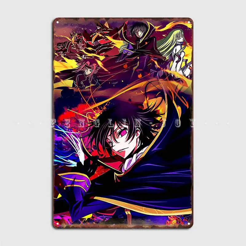 

Code Geass Metal Sign Retro Wall Mural Mural Wall Plaque Tin Sign Posters