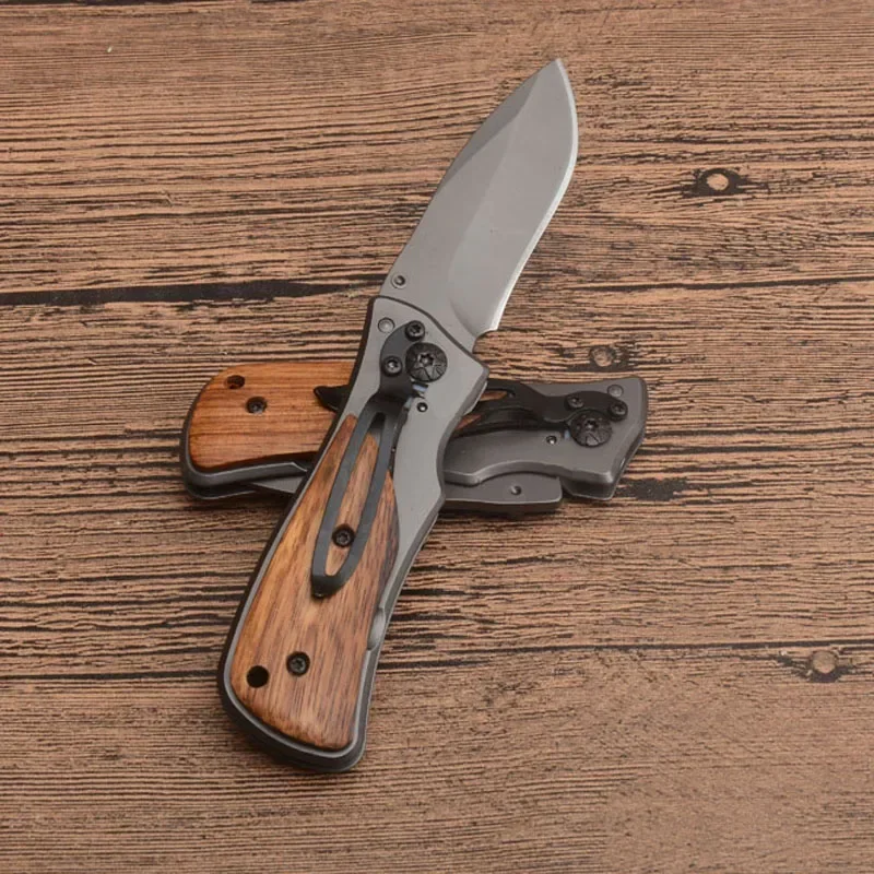 Нож Походный из дамасской стали 5Cr13Mov с лезвием розового дерева 6 0 дюйма