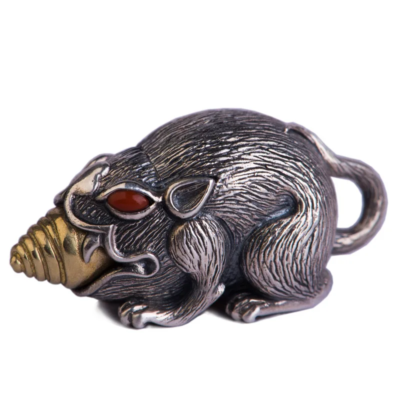 1PC Vintage Punk Mouse Necklace Fashion Weasel Pendant Party Jewelry Accessories Gift