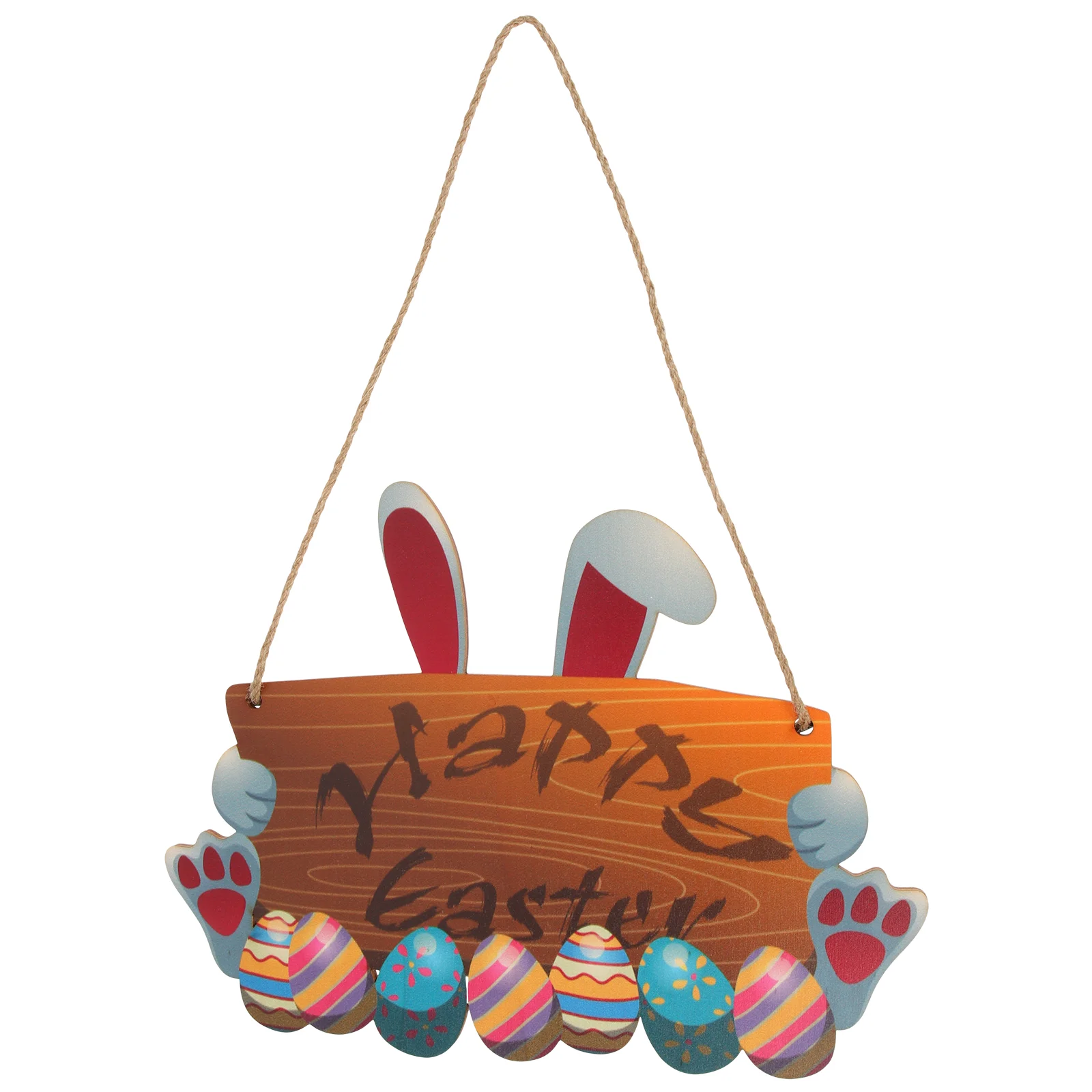 

Easter Door Sign Plaque Wooden Hanging Happy Bunny Signs Wall Pendant Hanger Front Decoration Plaques Welcome Decorations Egg