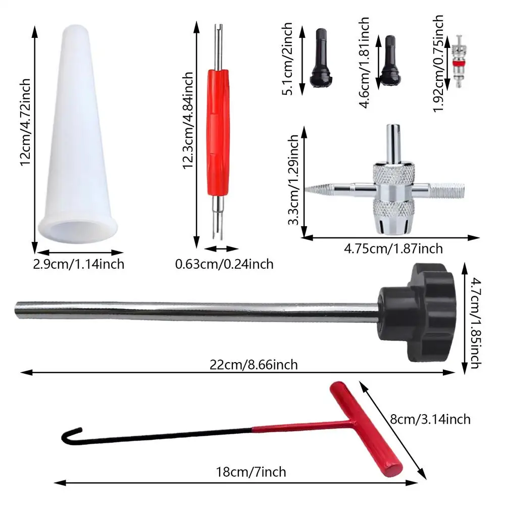 

Набор Инструментов Для Замены Шинных Ниппелей Из 23 Предметов Для Легкой Установки, Инструменты Для Ремонта Автомобильных Шин