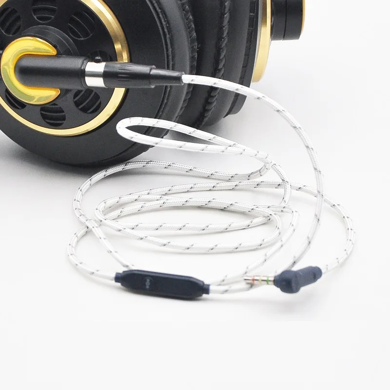 

Nylon Audio Cable with mic For beyerdynamic DT1990 PRO DT1770 PRO DT 700 Pro X DT 900 Pro X Pioneer HDJ-2000 HDJ-2000MK2
