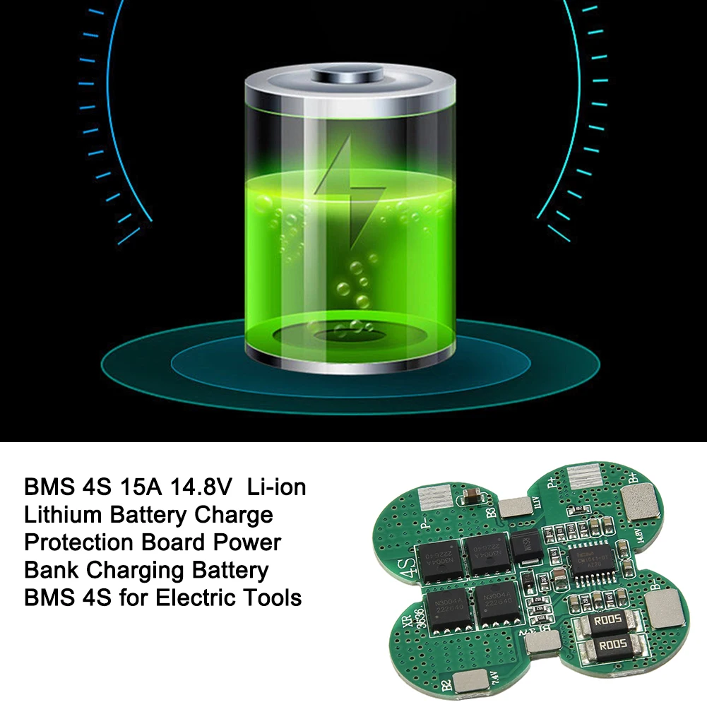 

BMS 4S 15A 14.8V Li-ion Lithium Battery Charge Protection Board Power Bank Charging Battery BMS 4S For Electric Tools