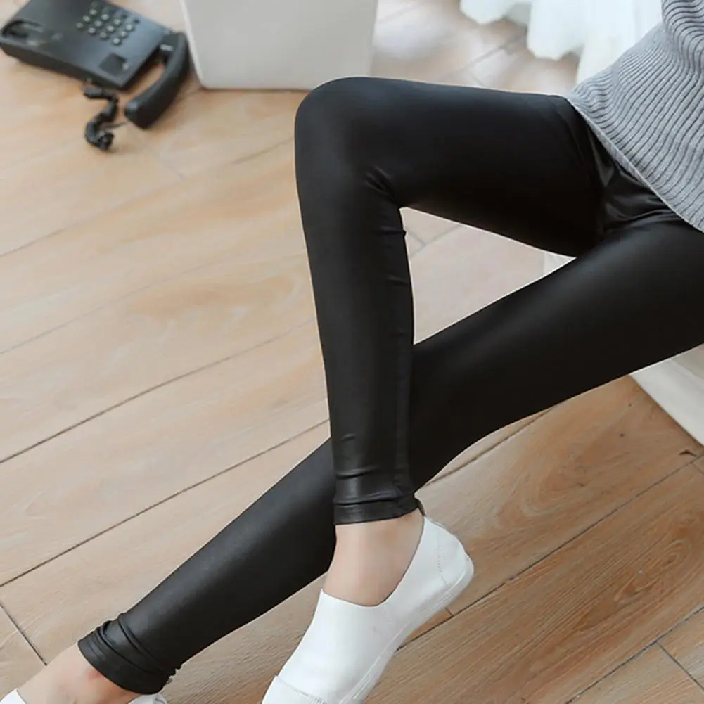 

Pants Skinny High Waist Faux Leather Black Women Pants for Work