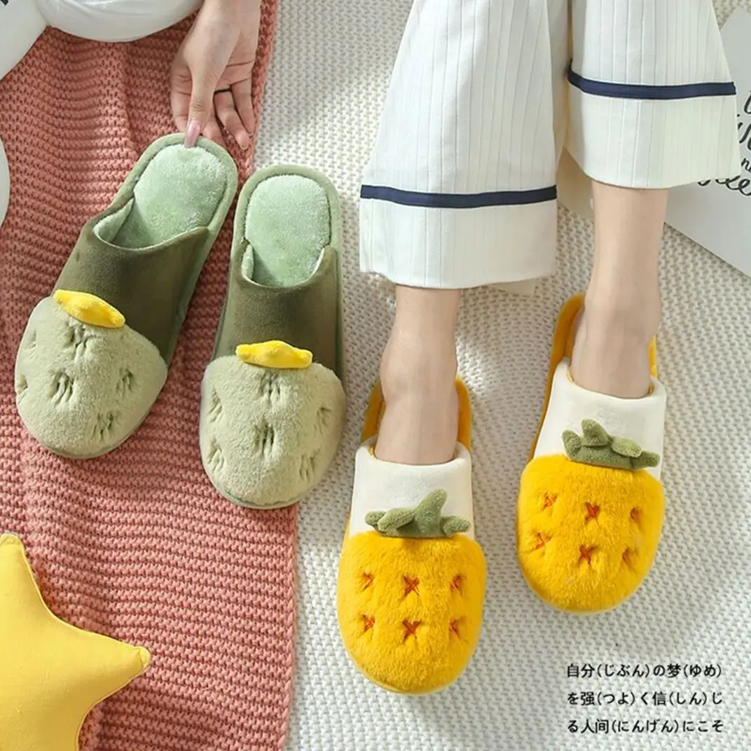 

Leisure FASHION COTTON sliPPER men and women winter new warm thick bottom lovely home with lovers plush indoor slipper winter