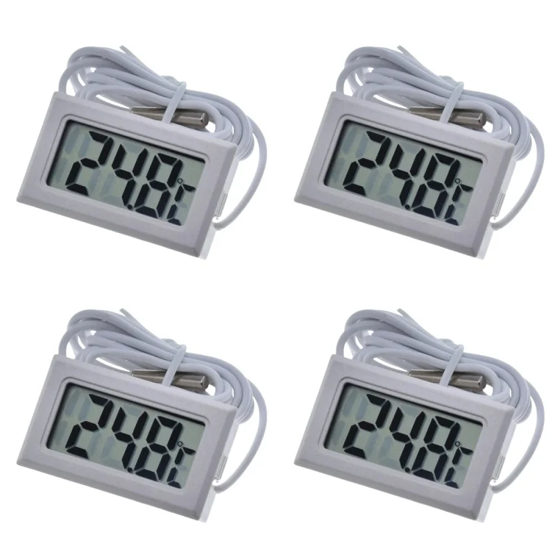 

Мини-цифровой ЖК-термометр -50 ° ~+110 ° Датчик температуры для холодильника с морозильной камерой, автоматическое управление, доступны 4/2/1 шт.