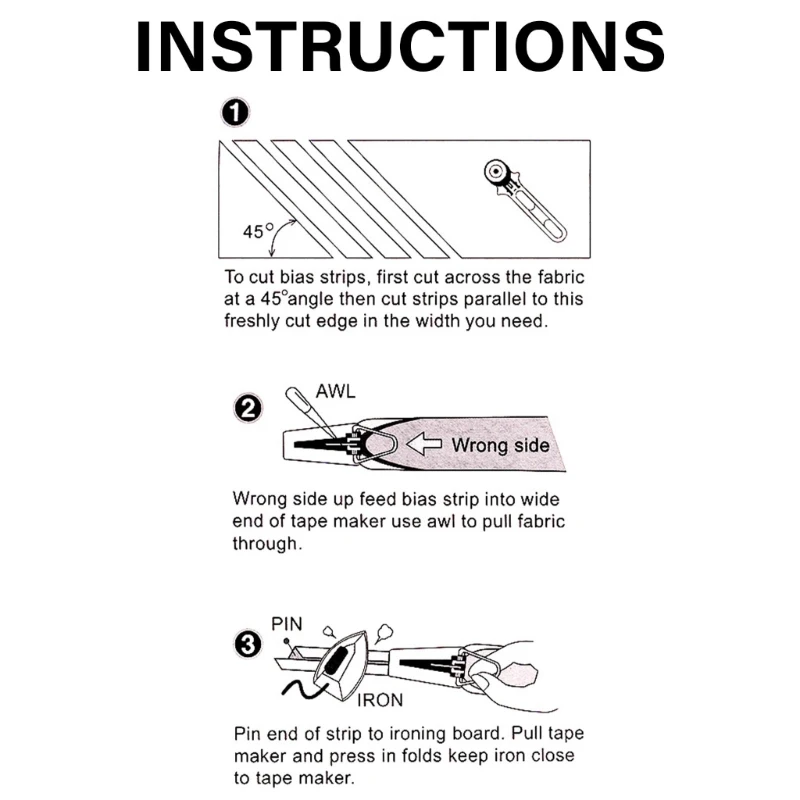 Инструмент для изготовления косой ленты из ткани набор инструментов лент
