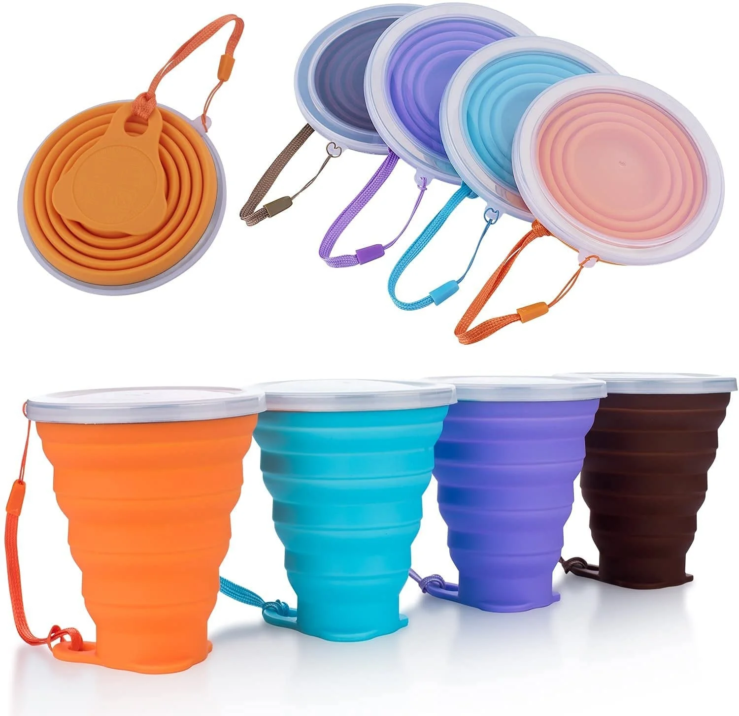 

270ml Silicone Foldable Cup Collapsible Telescopic Water Bottle Outdoor Travel Kid Teacups Ware Jug Drink Water Copa