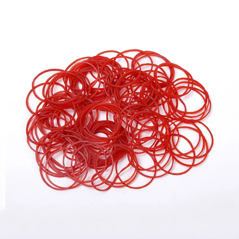 

Red Rubber Bands Fasteners Used for Bank Paper Bills Office School Stationery Supplies Stretchable Sturdy Rubber Elastics