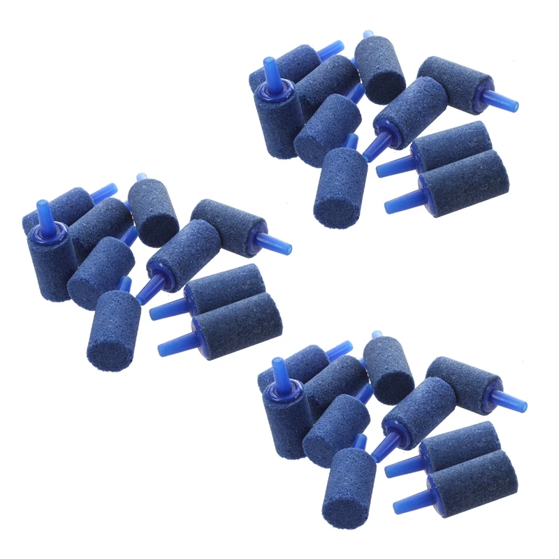

Blue Fish Tank Cylinder Aquarium Bubble Air Stones 15mmx25mm 30 Pcs