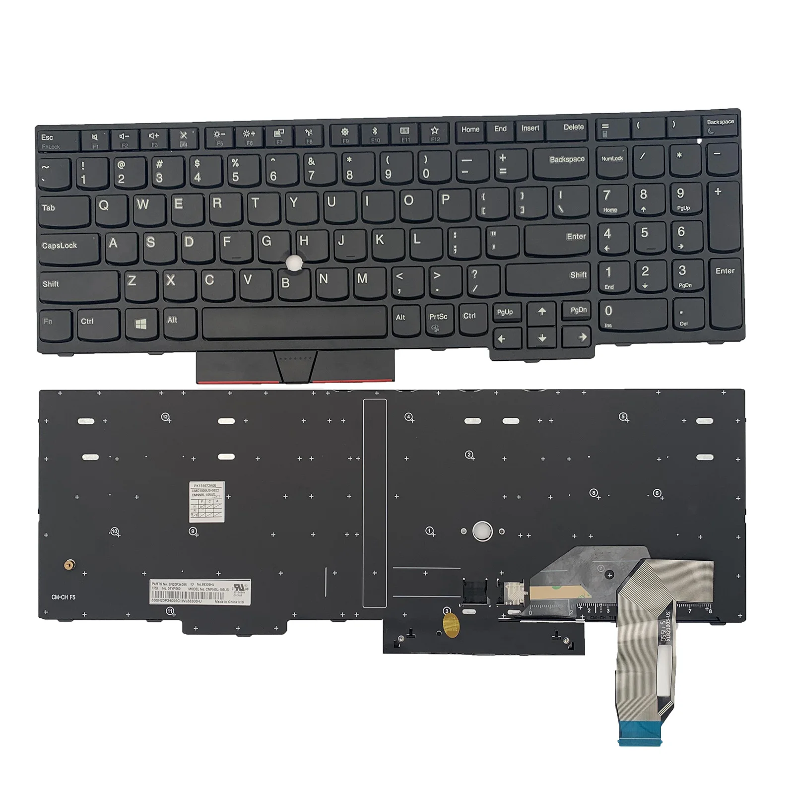 Новая английская клавиатура для Lenovo ThinkPad E590(20NB 20NC) E595(20NF) 01YP670 01EN992