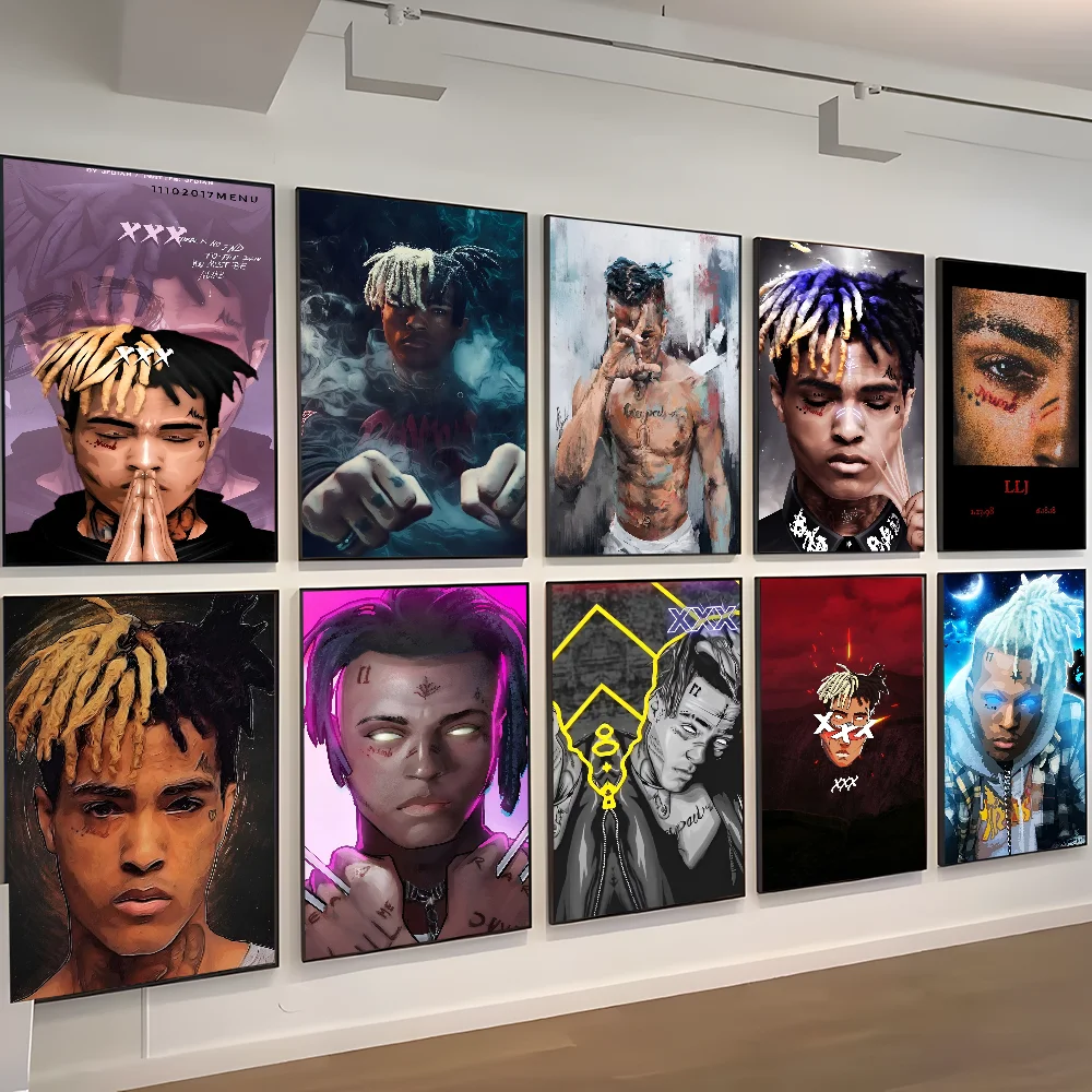 XXXT Tentacion Рэпер Аниме Постер Наклейка Ретро Ностальгический Современный Стиль