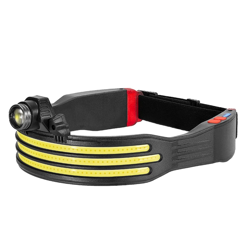 

Sensor Head Light Lamp Flashlight USB Rechargeable Fishing Head Torch Lighting Headlight B