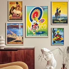 Мексиканская дорожная Художественная печать, винтажный постер для домашнего декора XR2596, Постер для гостиной, домашний декор