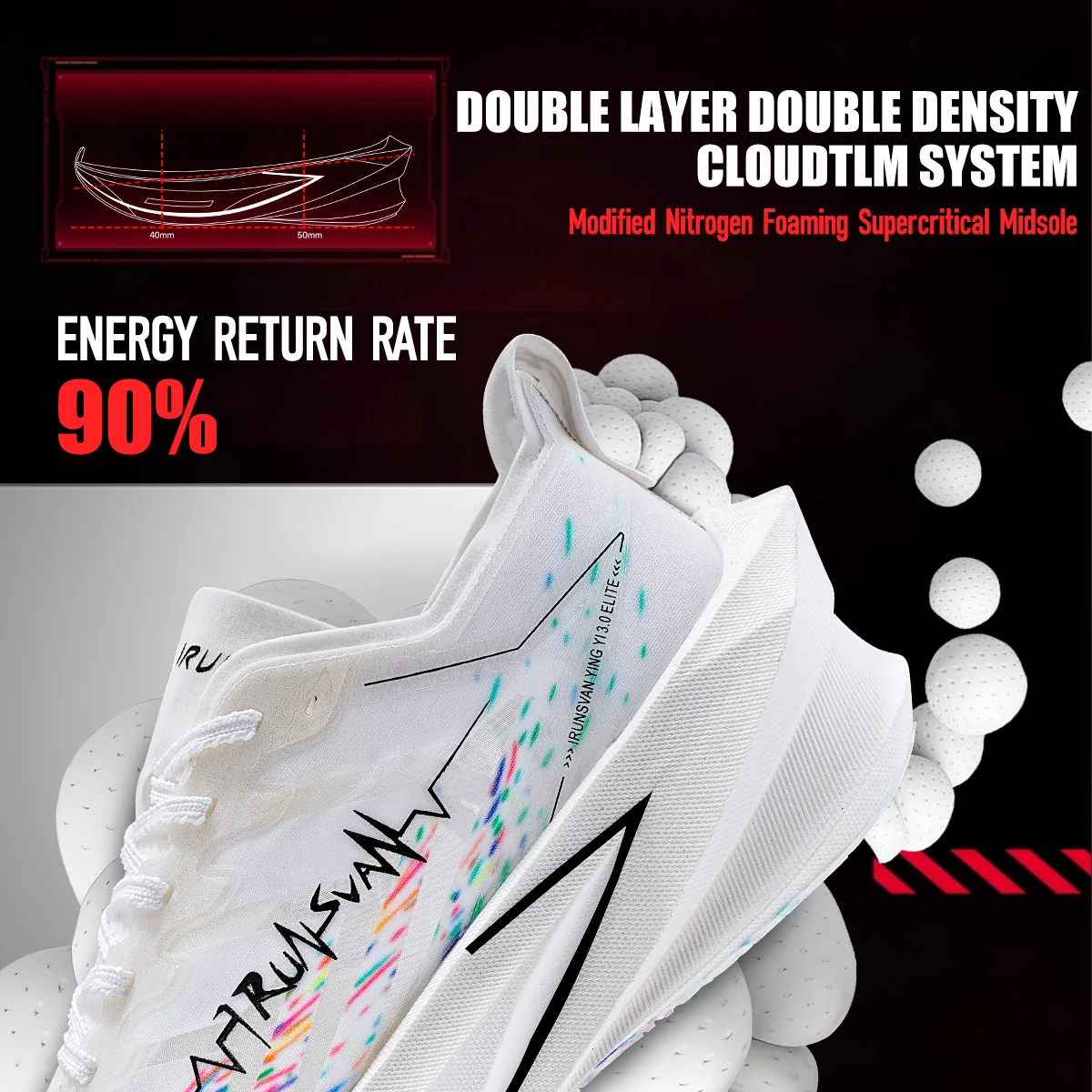 Фото IRUNSVAN 2025 Shadow Wing 3.0 Full Palm T800 Кроссовки из карбоновой доски Дышащая и прочная спортивная обувь для мужчин и женщин №3