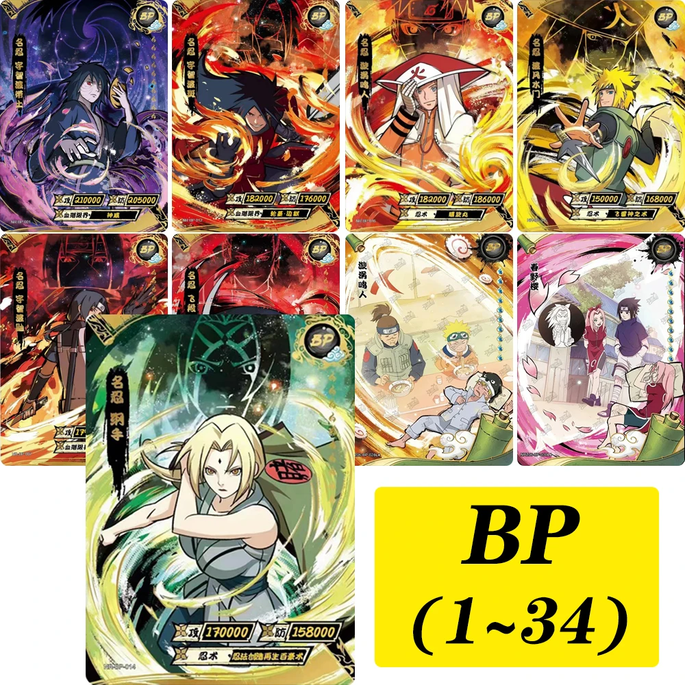 Фото KAYOU BP 1 ~ 34 серия НАРУТО Учиха Саске Конан Узумаки Кушина редкая коллекционная карта подарок на Рождество и день рождения игры игрушки №1