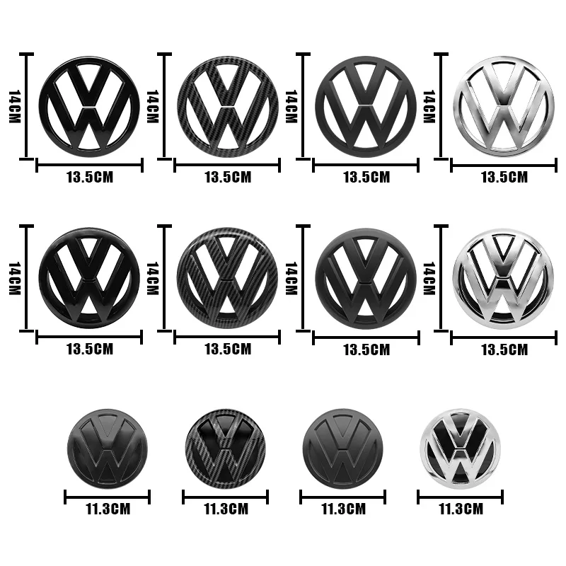 Фото 1 шт. 135 мм 138 мм ABS-значок для передней решетки автомобиля Volkswagen Golf 7 VW MK7 Golf7.5 MK7.5, 113 мм значок на багажник, автомобильный аксессуар №3