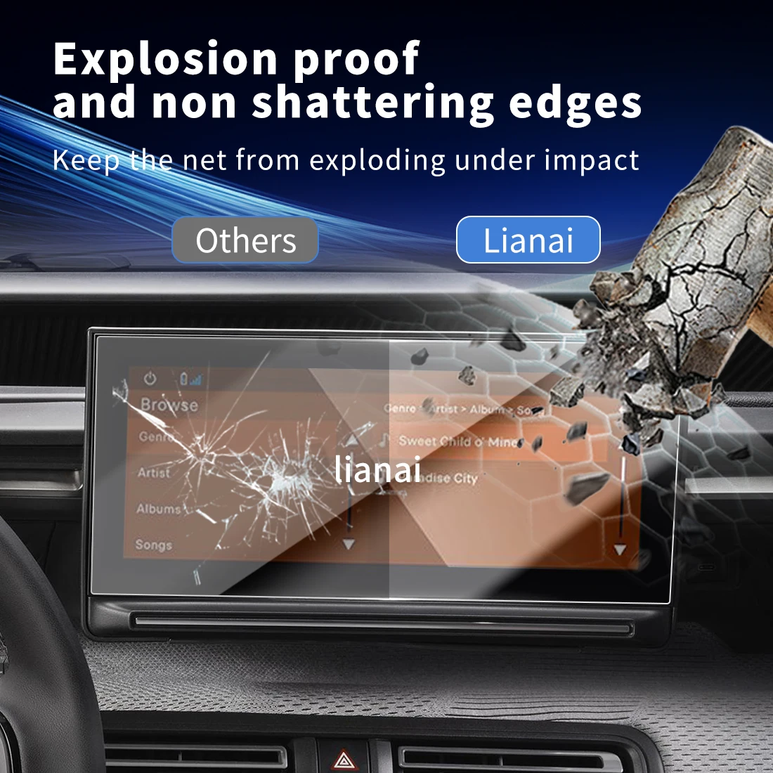 Защитная пленка для экрана Carplay защитная из закаленного стекла навигатор