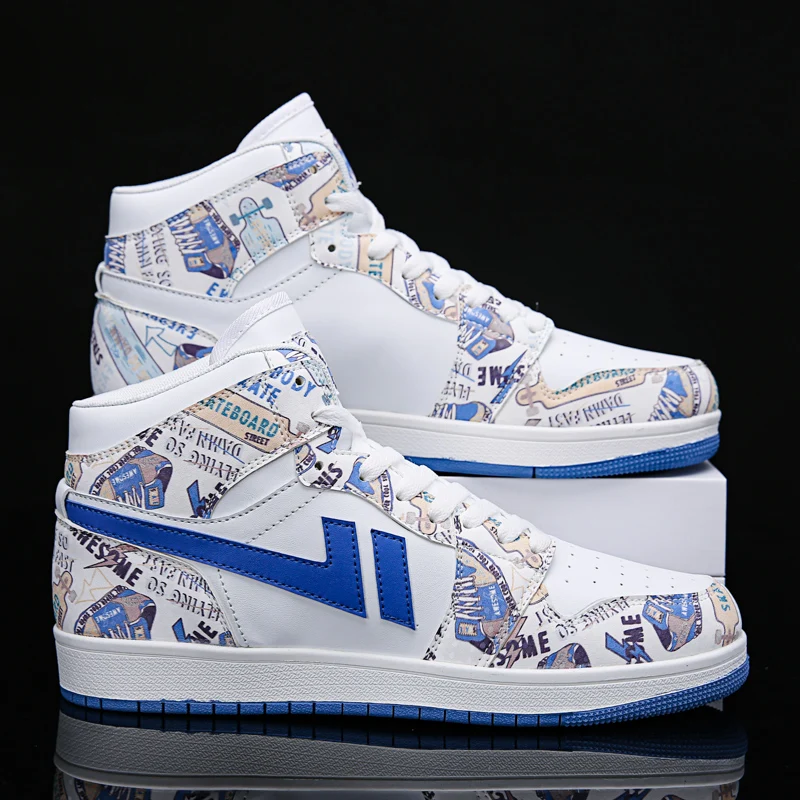 

Mens Shoes High-top Comfortable Sneakers Lightweight Walking Breathable Leisure Male Sneakers Non-slip Flat Shoes for Men