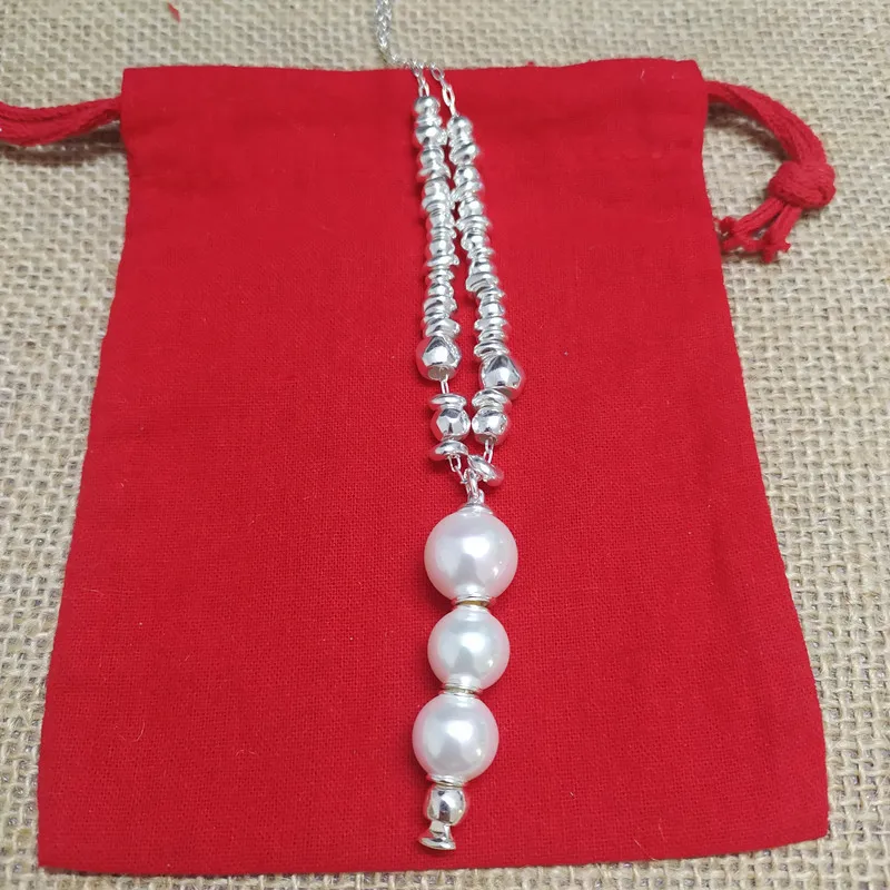 2022 New Popular Stainless Steel Alloy Silver Color Bead Necklace Women's Favorite Factory Free Wholesale Shipping