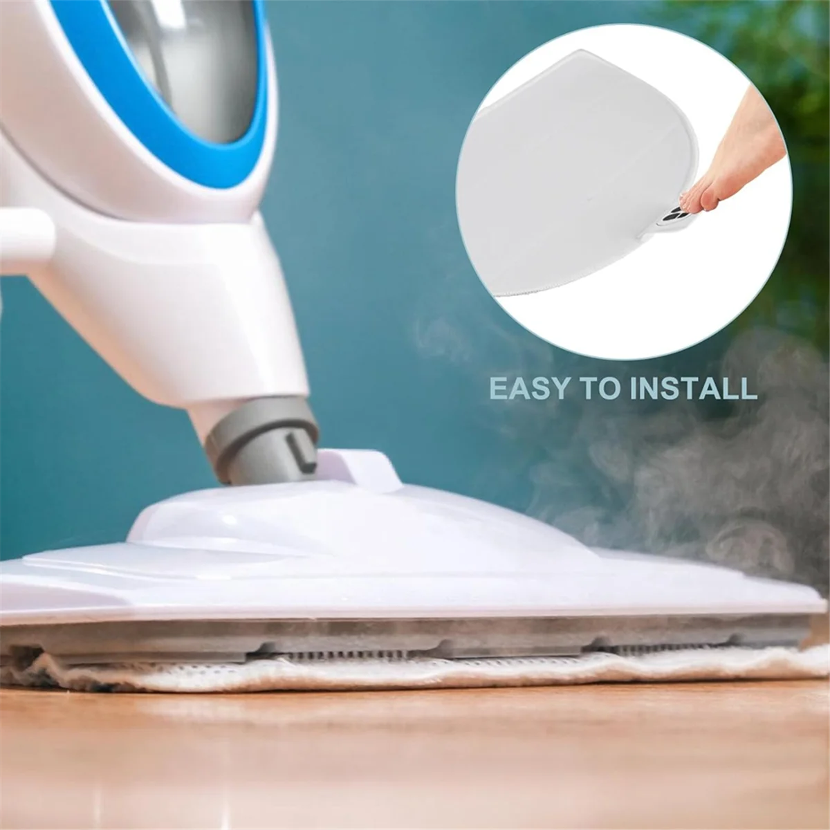 Фото A95U, 6 накладок для швабры для пароочистителя Leifheit Clean Tenso Power 2,0, замена паровой швабры из микрофибры, крышка паровой швабры для метлы №5