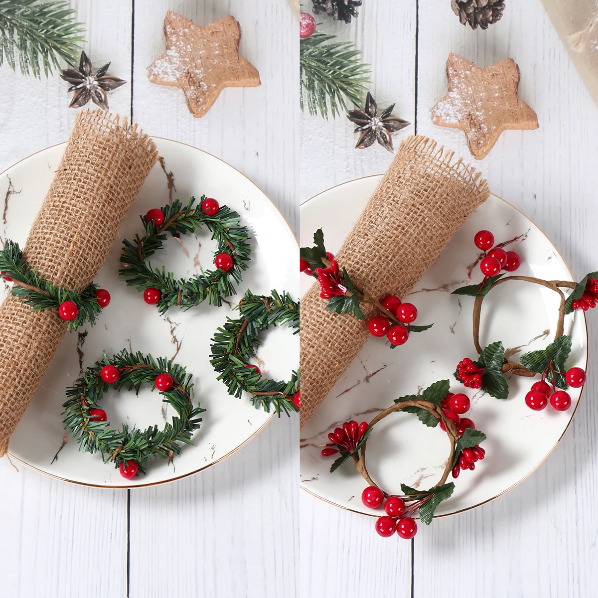 Декоративное Кольцо Для Стола В Канун Рождества 2024 Праздничное Украшение Дома