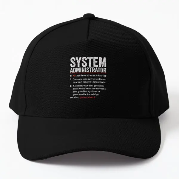 

System Administrator Funny Definition S Baseball Cap Hat Casual Women Snapback Spring Fish Black Solid Color Outdoor Sport