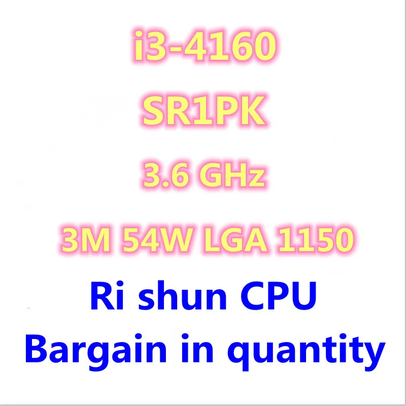 

I3-4160 i3 4160 SR1PK 3,6 ГГц двухъядерный процессор 3M 54W LGA 1150