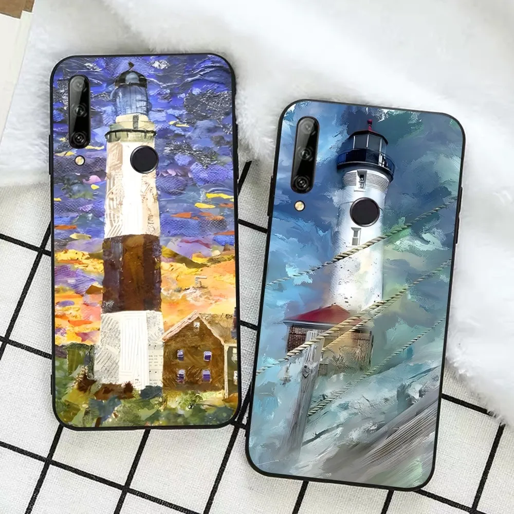 

Hand Painted Lighthouse Phone Case For Huawei Honor 10 lite 9 20 7A pro 9X pro 30 pro 50 pro 60 pro 70 pro plus