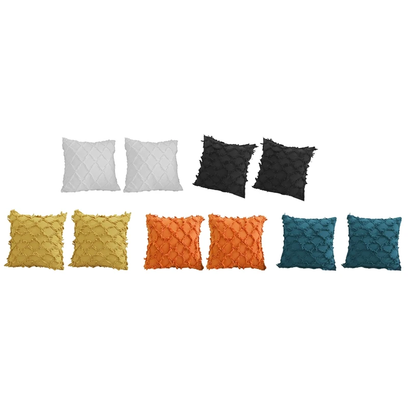 

Pillowcase 2 Pieces Of 45X45 Cm Soft Decorative Pillowcase Texture Cushion Cover Bed Sofa Pillowcase