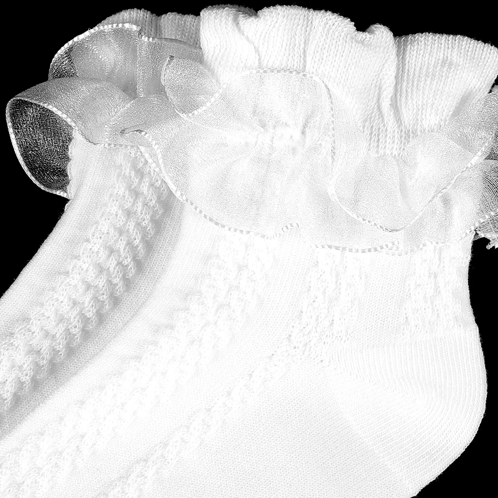 

4 Pairs Lace Socks Baby Girls Ankle Socks Short Socks Dress Socks for Dancing Performance