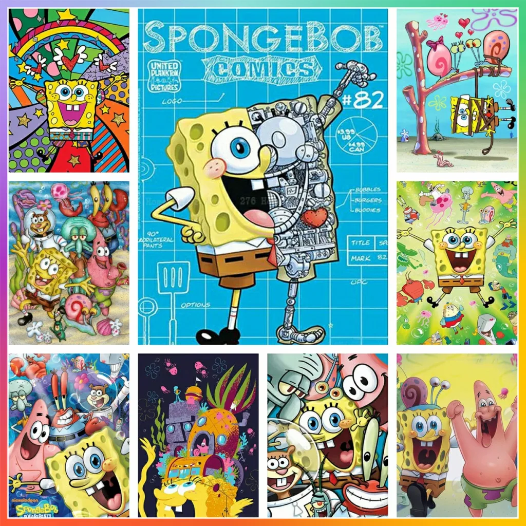 Губка Боб Квадратные Штаны 5D Набор Для Алмазной Живописи DIY Художественная