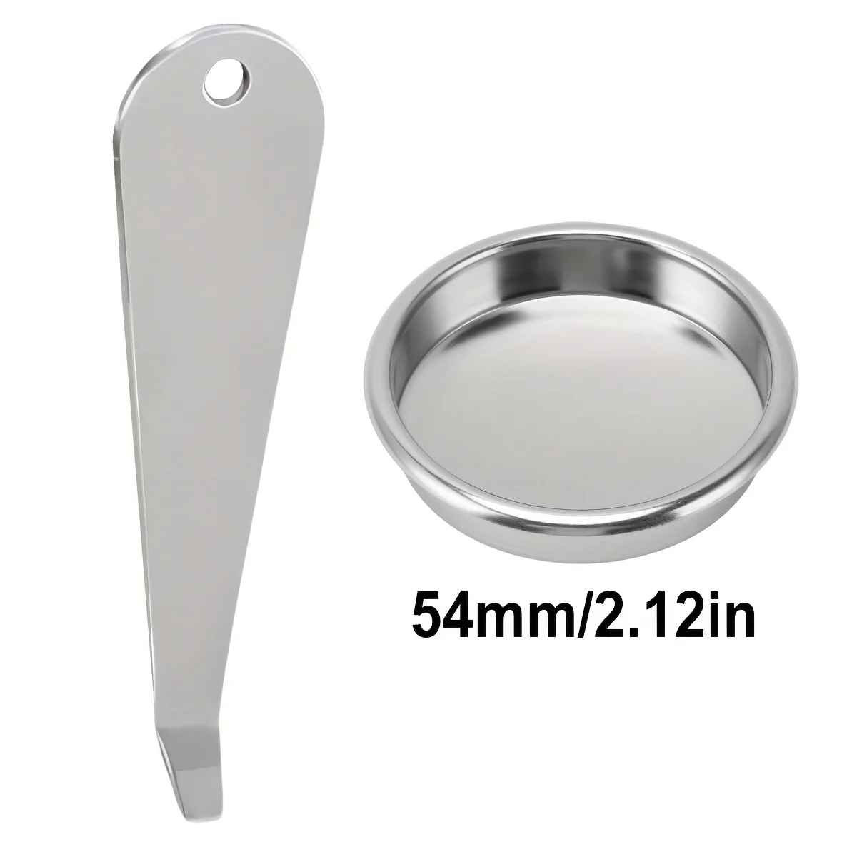 

Набор Из 2 Аксессуаров Для Кофемашин: Глухой Фильтр И Инструмент Для Снятия Корзины Портафильтра Для Эспрессо-машин