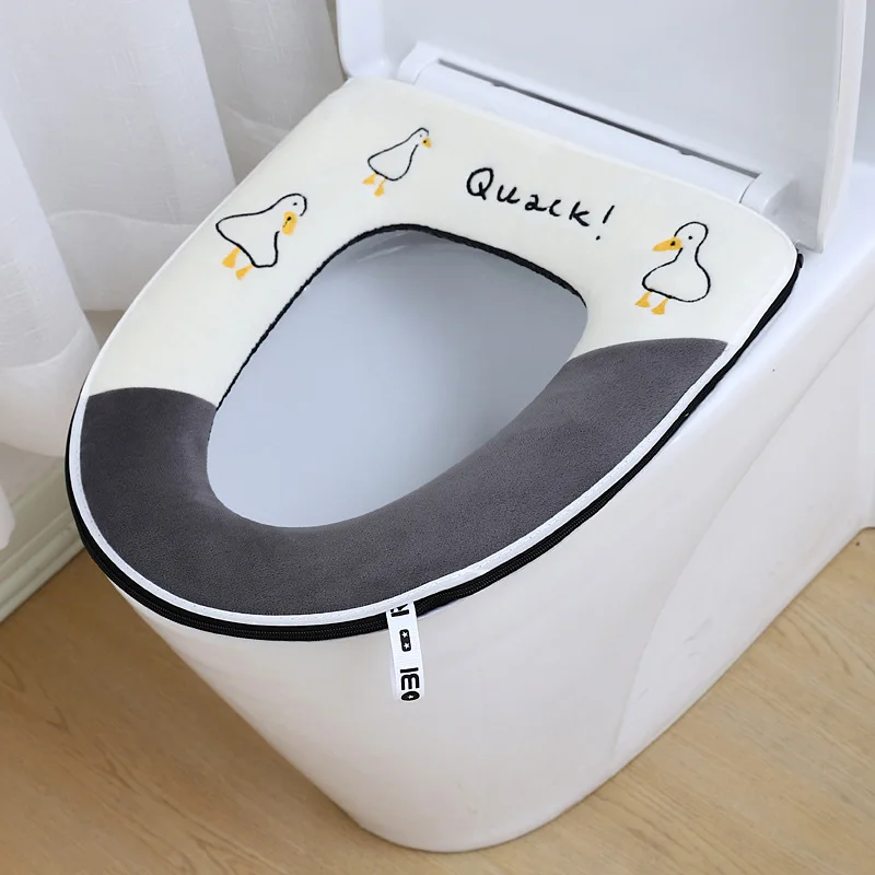Cartoon Toilet Seat Cover Washable Pad With Handle Thicker Soft Mat Closestool Case Lid Decor |