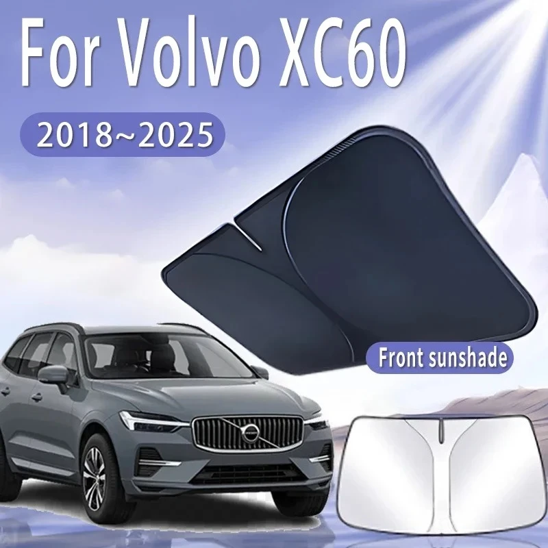 

Для Volvo XC60 2018 ~ 2025 2022 складной автомобильный солнцезащитный козырек на лобовое стекло, солнцезащитный козырек, теплоизоляция, летнее охлаждение, автоаксессуары