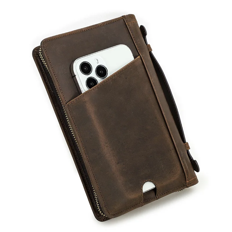 Новая модная корейская версия Crazy Horse кожаная Airtag дорожная семейная сумка для