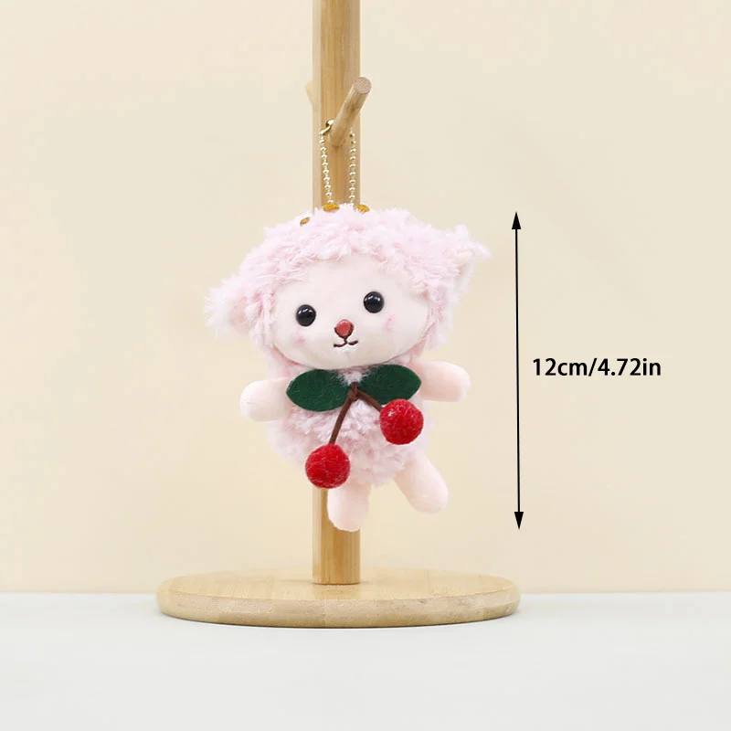 Милые брелки для куклы вишневого ягненка сумки кулон подвеска овцы сумка
