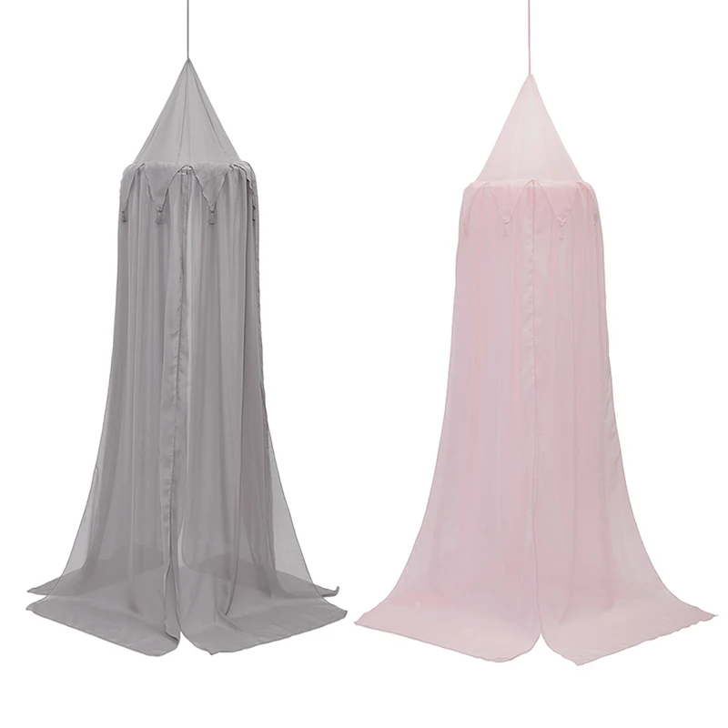 

New Universal 3 Colors Hanging Round Baby Bed Dome Fantasy Champion Net Curtain Play Tent Bed Canopy Mosquito Bedding Home Decor