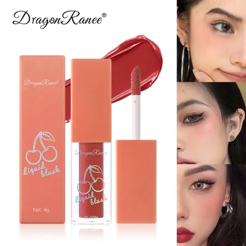 

Brighten Skin Tone Liquid Lipstick Eyeshadow Cherry Red Natural Face Blusher Lip Gloss Face Contouring Liquid Blush Cheek Rouge