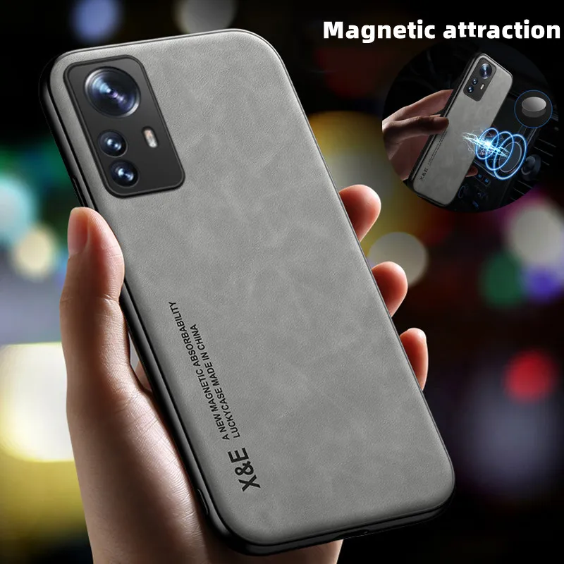

Чехол для Xiaomi Mi 12 12S Pro 5G, роскошный мягкий кожаный чехол с магнитной пластиной, задняя крышка для Xiaomi 12X Mi12 Mi12X, силиконовые чехлы для телефоно...