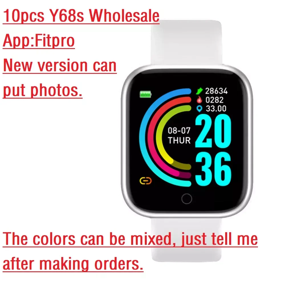 

Смарт-часы Y68s, 1,44 дюйма, с пульсометром и тонометром