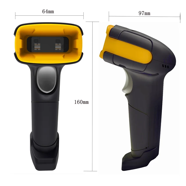 Wireless 2D Barcode Scanner long distance transfer Wired QR Code PDF 417 Bar Code Scanner for Inventory POS Terminal H1 H1W HZTZ 2