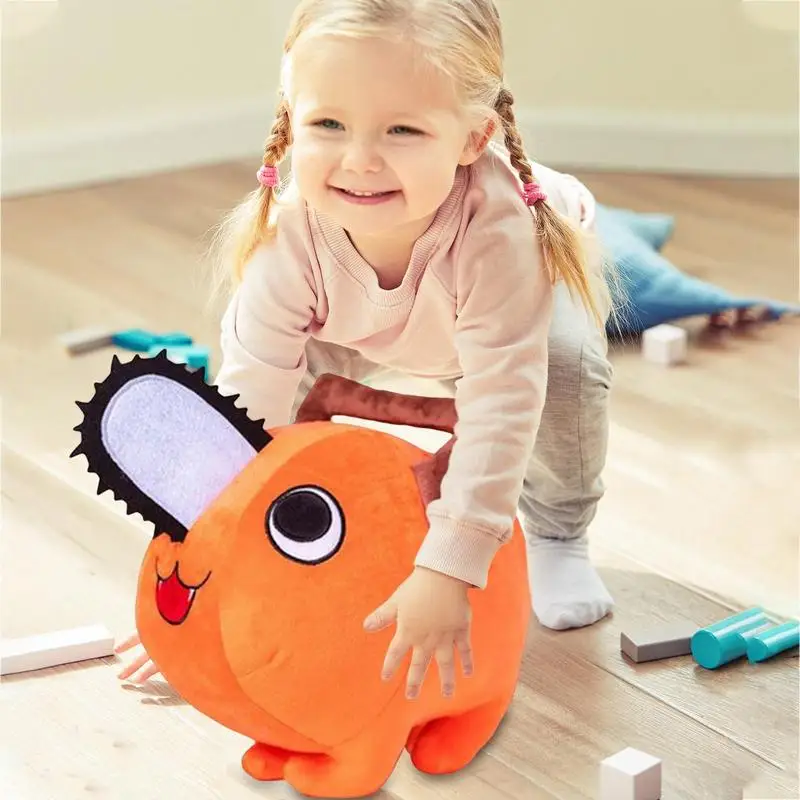 

Плюшевые игрушки аниме плюшевые оранжевые, набивные Мультяшные фигурки, куклы, украшение для внутреннего автомобиля, милая аниме цепная пи...