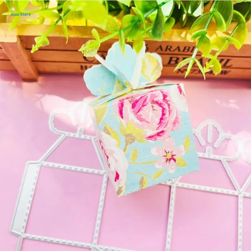 3D цветочные лепестки Конфеты Подарочная коробка сшитые металлические штампы