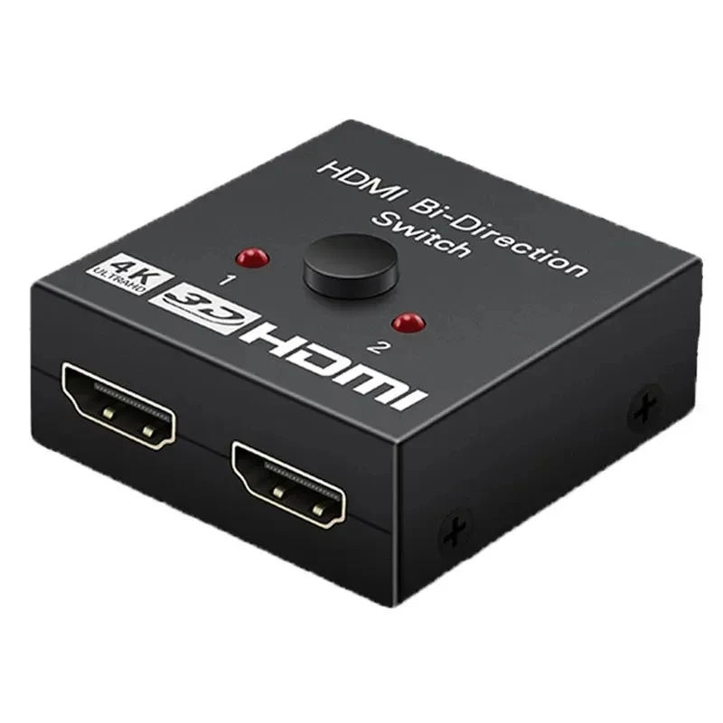 

2 Port Bi-directional HDMI Switch 1x2 2x1 HDMI Switcher Splitter 2 In 1 Out Video Selector 4Kx2K 1080P for PC Loptop TV Monitor