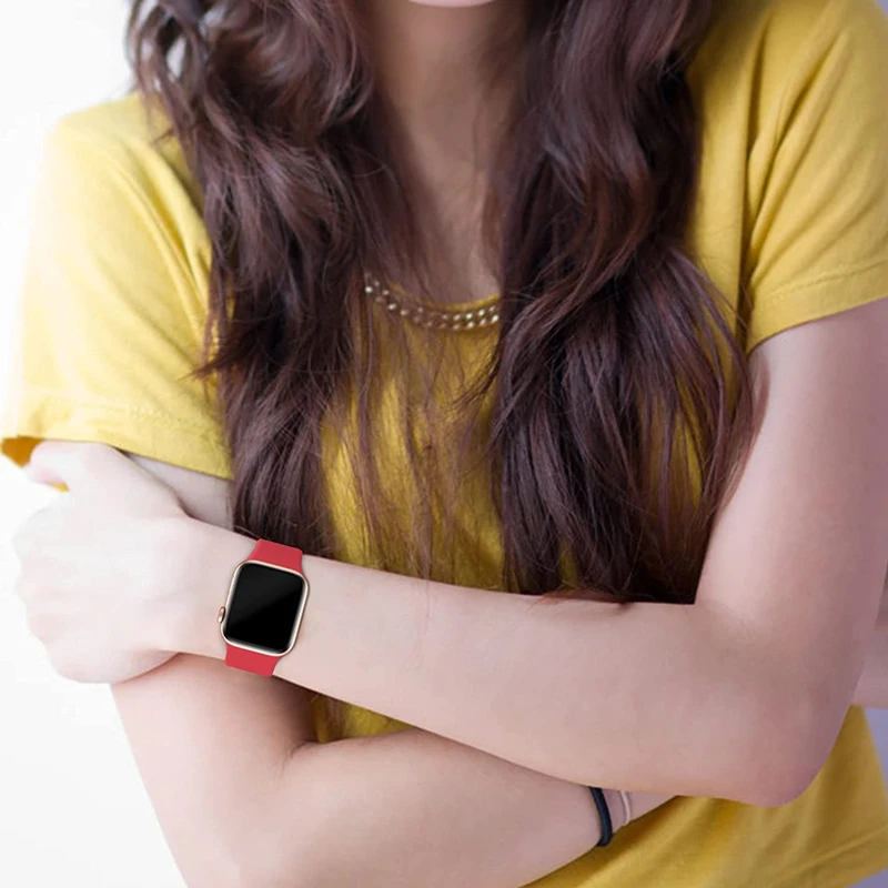 strap for Apple Watch band 49mm 44mm 45mm 41mm 40mm 42mm 38mm Silicone Sport Bracelet iWatch serie 8 7 se 6 5 4 3 2 1 Ultra 49mm