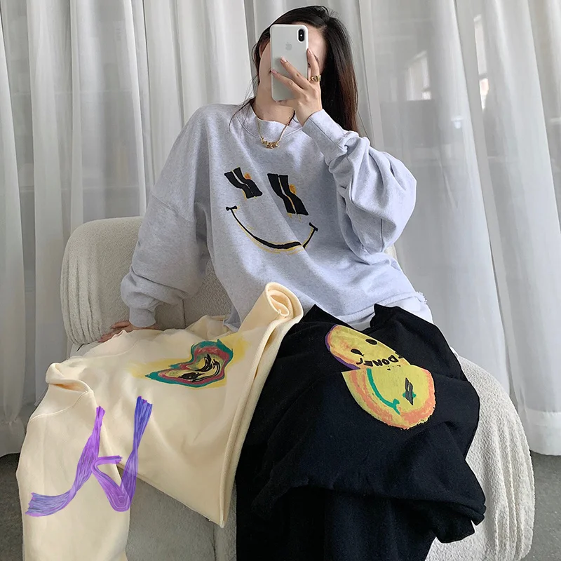 

We11done Fun Sweatshirt Short Loose Round Neck Top Welldone Men Women Fashion Pullover