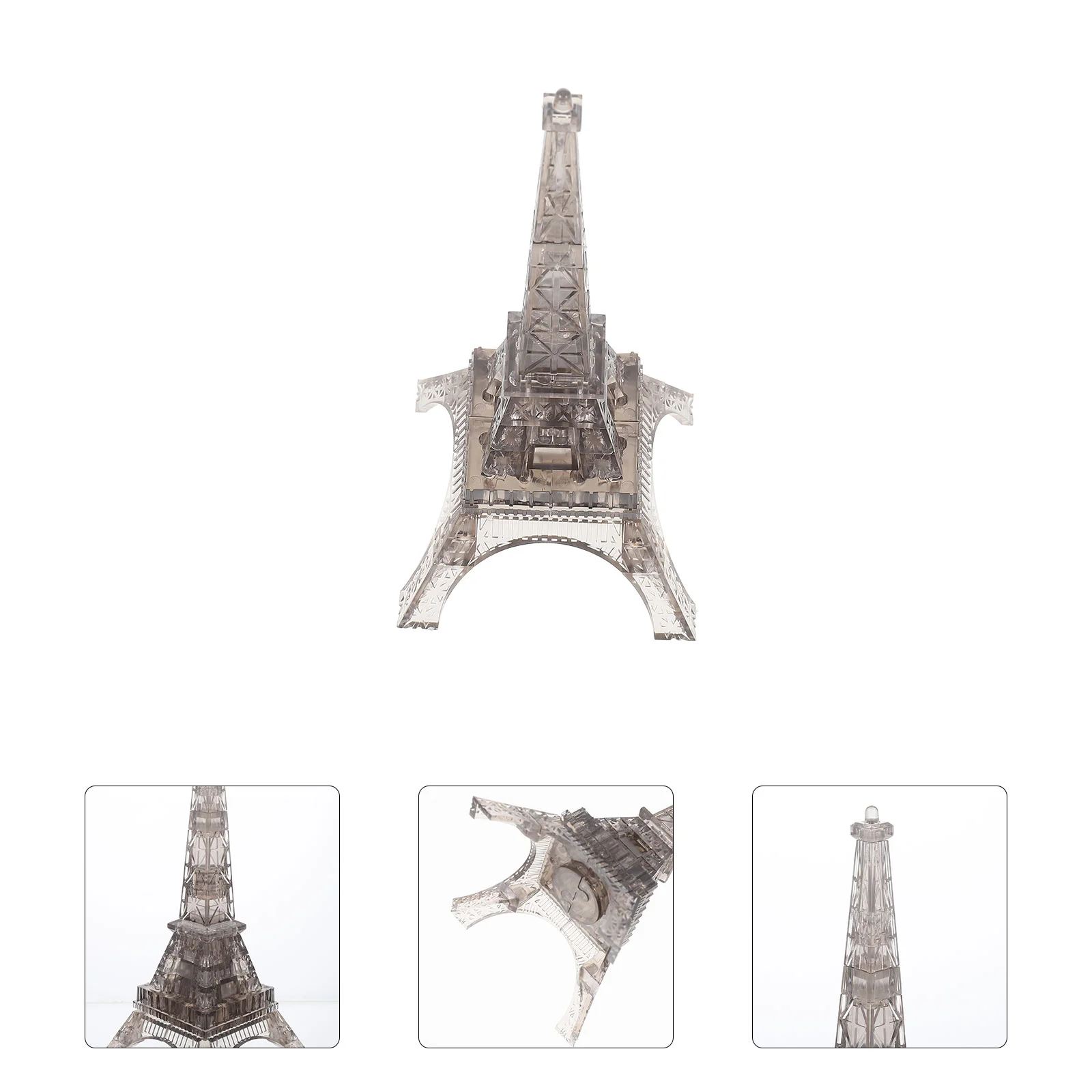 

1 Set of Decorative Crystal Jigsaw Eiffel Tower Puzzles Transparent Blocks Toy