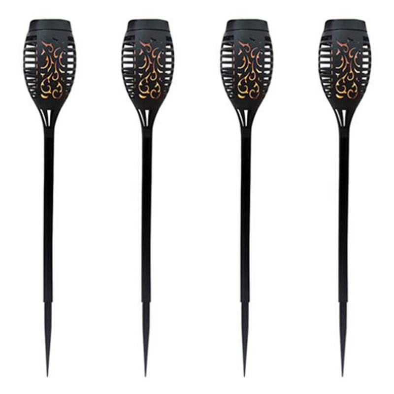 

4 Pcs LED Solar Flame Light Lamp Flickering Waterproof Garden Decoration Landscape Lawn Lamp Path Lighting Torch Outdoor