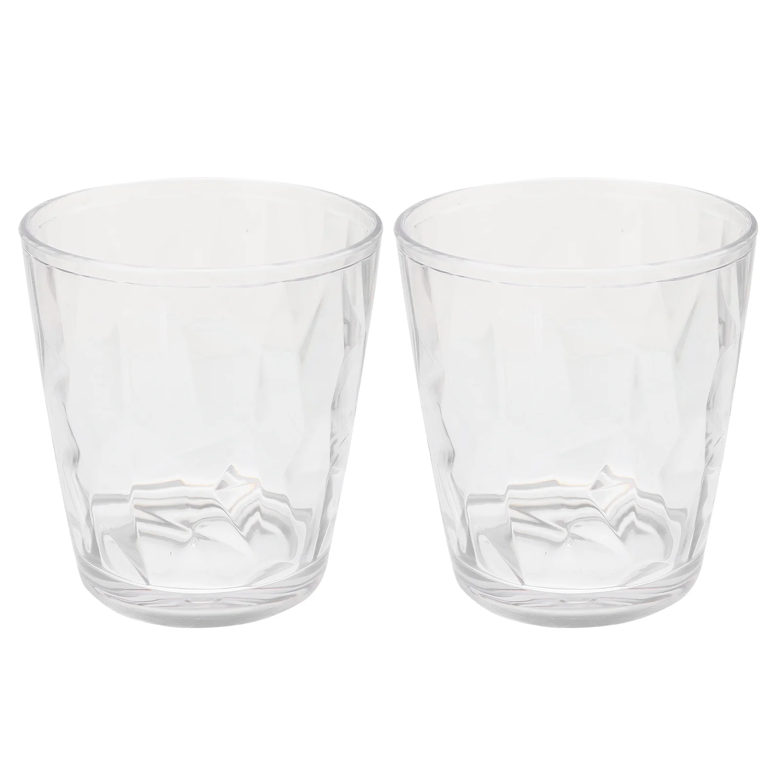 

2Pcs Transparent Water Cups Plastic Water Cups Beer Cups Fruit Cups